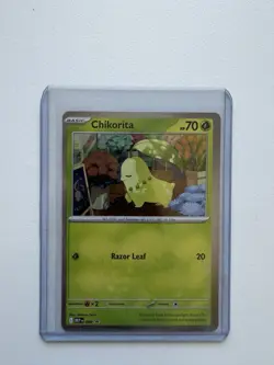 Pokemon TCG Chikorita 069 Perfect Order Black Star Promo Cosmos Swirl NEW MINT - Image 1