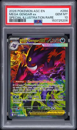2026 POKEMON ASC EN-ASCENDED HEROES #284 MEGA GENGAR EX PSA 10 - Image 1