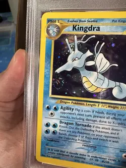 Pokemon 2000 Kingdra Holo + Swirl! 8/111 Neo PSA 8 - Image 3