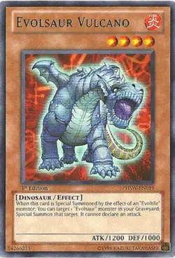 Yugioh! MP Evolsaur Vulcano - PHSW-EN019 - Rare - 1st Edition Moderately Played, - Image 1