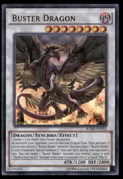 Buster Dragon Breakers of Shadow BOSH-EN052 Ultra Rare Yugioh Lightly Played - Image 1