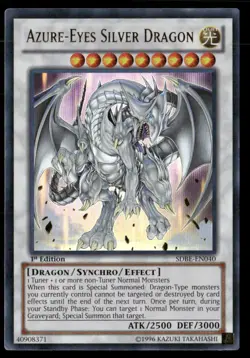 Azure-Eyes Silver Dragon Structure Saga of Blue-Eyes White Dragon SDBE-EN040 DMG - Image 1