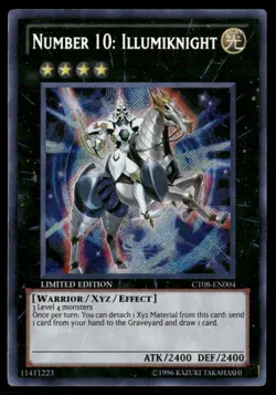 Number 10: Illumiknight 2011 Collectors Tins CT08-EN004 Secret Rare Yugioh LP - Image 1
