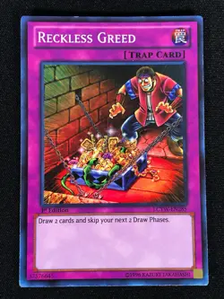 Yugioh Reckless Greed LCYW-EN285 1ST Super (MP) - Image 1