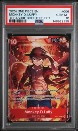 2024 ONE PIECE PROMOS TREASURE BOOSTERS SET #006 MONKEY D. LUFFY PSA 10 - Image 1
