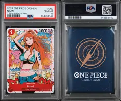 2024 ONE PIECE ST01 007 OP06 WINGS OF THE CAPTAIN NAMI TREASURE RARE PSA 10 - Image 3