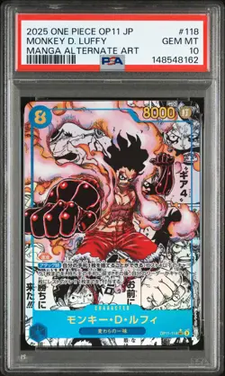 2025 ONE PIECE JPN A FIST OF DIVINE SPEED MANGA ALT ART MONKEY D. LUFFY PSA 10 - Image 1