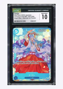 One Piece CGC 10 GEM MINT Yamato SR Alternate Art 2025 OP13-054 OP13 Japanese - Image 1