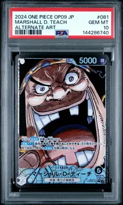 2024 ONE PIECE JPN OP09-EMPERORS IN THE NEW WORLD #081 MARSHALL D. TEACH PSA 10 - Image 1