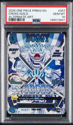 2025 ONE PIECE PRB02-PREMIUM BOOSTER ALTERNATE ART #057 CROSS GUILD PSA 10 - Image 1