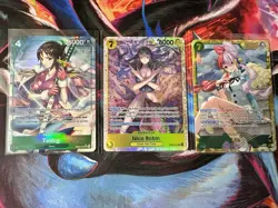 One Piece TASHIGI ALT + NICO ROBIN + UTA SECRET SET English NM Heroines EB03 - Image 1