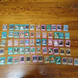 Yugioh Card Lot Of 61 Wind Earth Dark Light Fire Trap Spell - Image 1