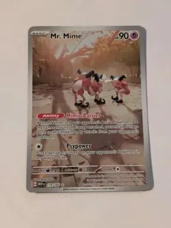 Mr. Mime Illustration Rare 179/165 Scarlet & Violet 151 NM English Pokemon Card - Image 1