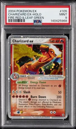 2004 POKEMON EX FIRE RED & LEAF GREEN #105 CHARIZARD EX-HOLO PSA 9 - Image 1
