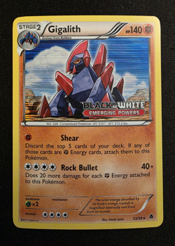 Gigalith 53/98 Pokemon Emerging Powers Pre Release Stamp MP - Image 1