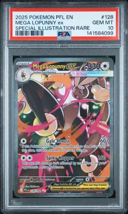 2025 POKEMON PHANTASMAL FLAMES SPECIAL ILLUSTRATION RARE MEGA LOPUNNY EX PSA 10 - Image 1