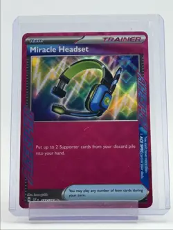 MIRACLE HEADSET 2024 POKEMON SURGING SPARKS ACE SPEC RARE A 183/191 Q6011 - Image 1