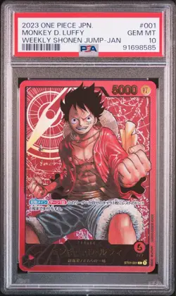 PSA 10 Monkey D. Luffy Shonen Jump Pro One Piece Card Orig. One Owner Submission - Image 3
