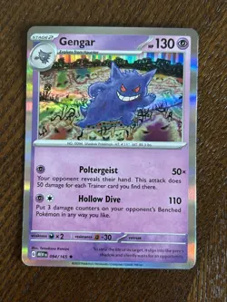 Pokemon TCG 151 Gengar Holo 094/165 NM - Image 1