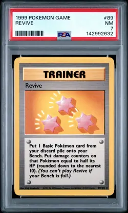 1999 POKEMON BASE SET UNLIMITED #89 REVIVE PSA 7 - Image 1