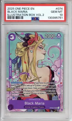 PSA 10 Black Maria One Piece Illustration Box Vol.2 Alt Art Promo OP08-074 - Image 1