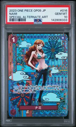 2023 ONE PIECE JPN AWAKENING OF THE NEW ERA SPECIAL ALT ART #016 NAMI PSA 10 - Image 1