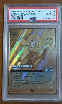 Disney Lorcana Gadget Hackwrench Brilliant Bosun Enchanted Azurite Sea PSA 10 - Image 1