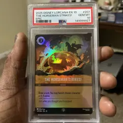 Disney Lorcana Whisper In The Well THE HORSEMAN STRIKES Epic Foil 207/204 PSA 10 - Image 1