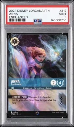 2024 DISNEY LORCANA ITALIAN URSULA'S RETURN ENCHANTED ANNA - TRUE-HEARTED PSA 9 - Image 1