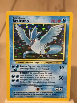 Articuno 2/62 Fossil 1999 Holo Rare WOTC Pokemon Card TCG - Image 2