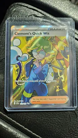 Pokemon Clemont's Quick Wit 229/191 Full Art Ultra Rare Holo Trainer SSP Card - Image 1