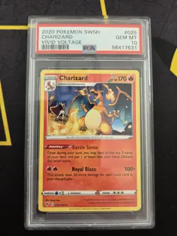 Pokemon Charizard 025/185 Stage 2 Vivid Voltage PSA 10 Gem Mint Rare Card - Image 1