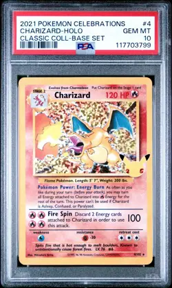 PSA 10 Charizard Holo Celebrations Classic Collection 4/102 Pokemon Card GEM - Image 1