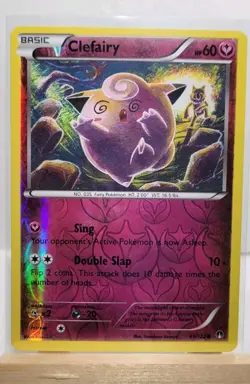 Reverse Holo Clefairy 81/122 XY BREAKpoint Tomokazu Komiya Art Pokemon TCG Card - Image 1