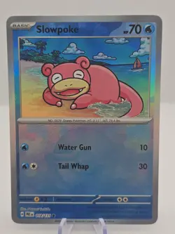 Slowpoke 018/131 Holo Pokemon Card NM Cute Beach Artwork - Image 1