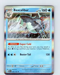 Pokemon TCG Baxcalibur 060/193 S&V Paldea Evolved Holo Rare Card NM - Image 1