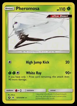 Pokemon Card - Pheromosa Hidden Fates SV5/SV94 Shiny Holo Rare - Image 1