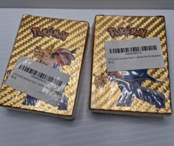 LOT of 2 Boxes of 55 each POKEMON GOLD FOIL CARD DECK Gold **NEW** **SEALED** - Image 2