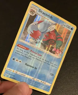 Pokemon TCG Card Dracovish 053/189 Holo Rare Sword Shield Holo Bleed 2020 NM - Image 3