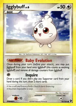 Igglybuff #70/106 Great Encounters Moderately played - Pokemon Card - Image 1