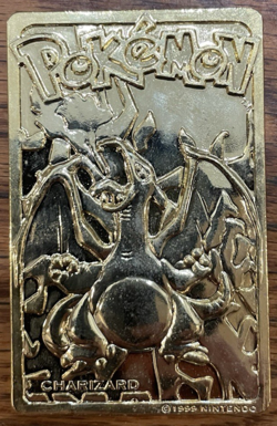 POKEMON Charizard #06 23k Gold Plated Card Vintage 1999 Burger King Promo COA - Image 2