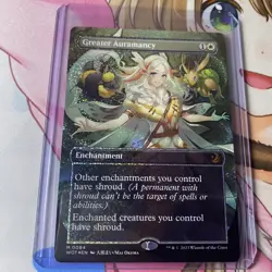 MTG Greater Auramancy Confetti Foil Anime Borderless Enchanting Tales Eldraine - Image 1