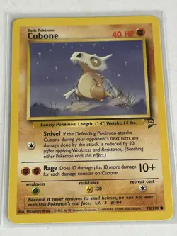 Cubone 70/130 Common Base Set 2 Pokemon Vintage WOTC - Image 1