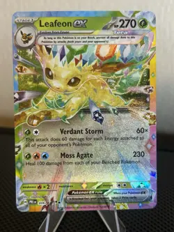 Pokemon TCG Leafeon EX Double Rare Holo Prismatic Evolutions - Image 1