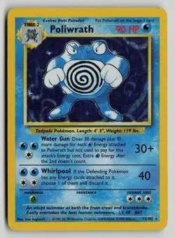 Poliwrath - Base Set (BS) 13/102 Holo Pokemon - Image 1