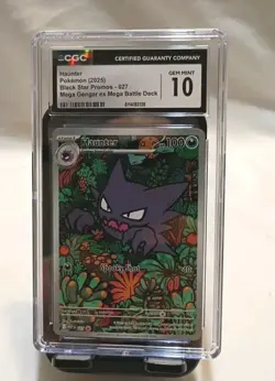 Pokemon TCG Haunter 027 Black Star Promo CGC 10 Gem Mint - Image 1