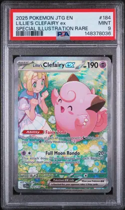 2025 POKEMON JTG SPECIAL ILLUSTRATION RARE #184 LILLIE'S CLEFAIRY EX PSA 9 - Image 1