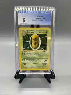 Kakuna Pokemon Base Set 1st Edition #33 CGC 5 - Image 1