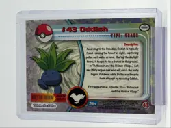 ODDISH 1999 TOPPS CHROME POKEMON TV ANIMATION SERIES 1 BLUE LOGO 43 Q0899 - Image 2