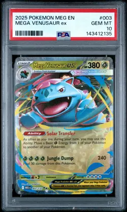 2025 POKEMON MEG EN-MEGA EVOLUTION #003 MEGA VENUSAUR EX PSA 10 - Image 1